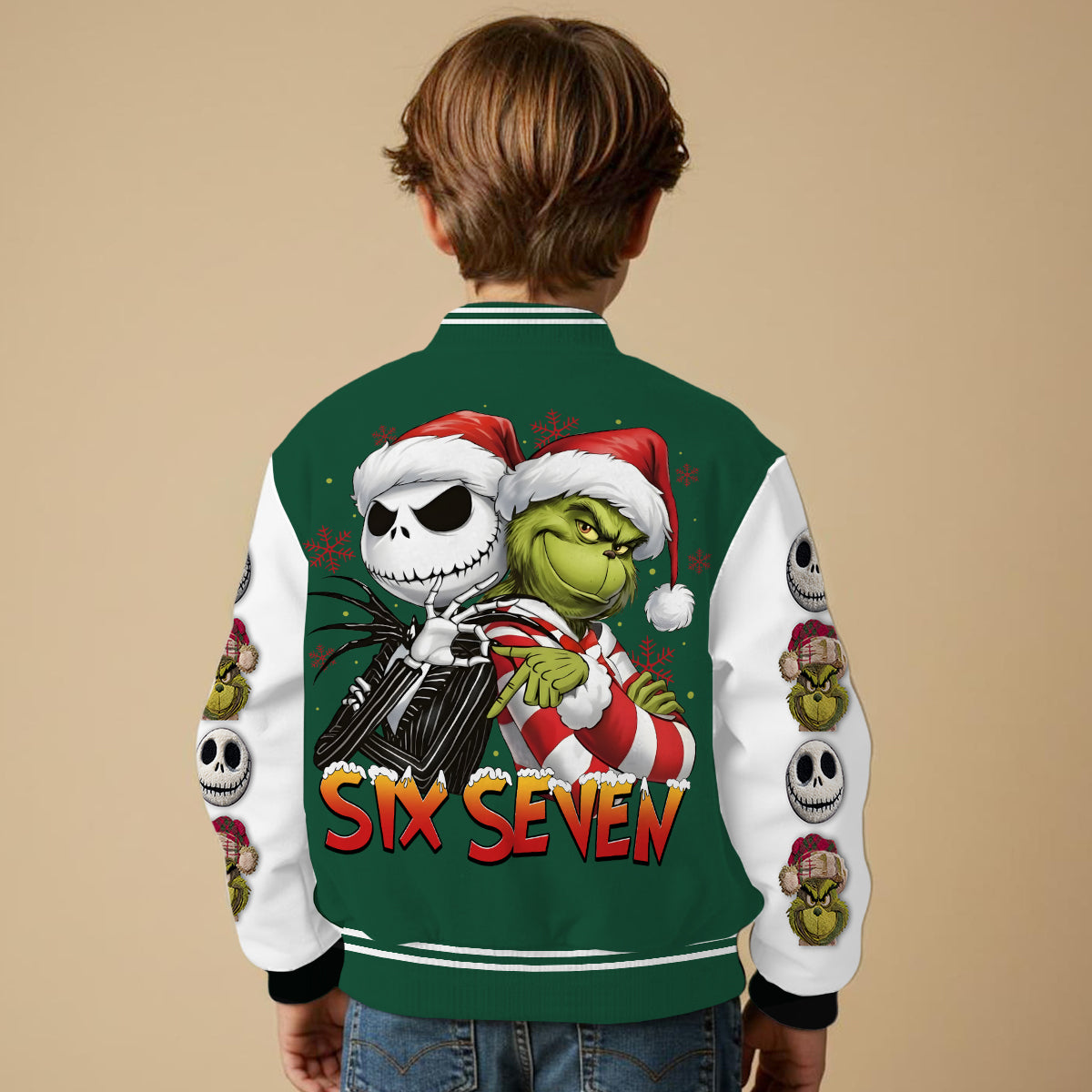 Six Seven - Personalized Stole Christmas Varsity Jacket