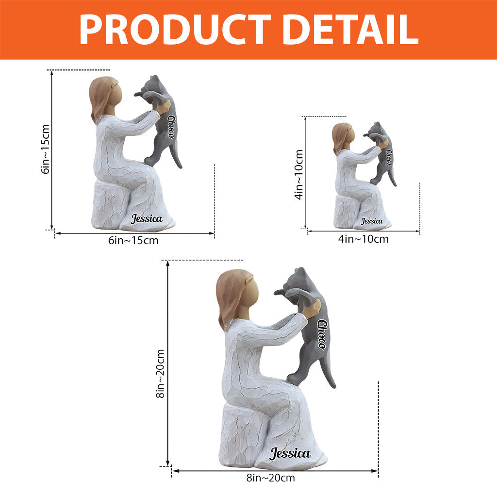 Maman Chat - Plaque acrylique personnalisée en forme de chat