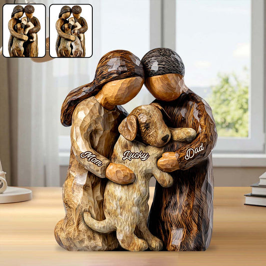 You And Me And The Dog - Personalized Dog Custom Shaped Acrylic Plaque