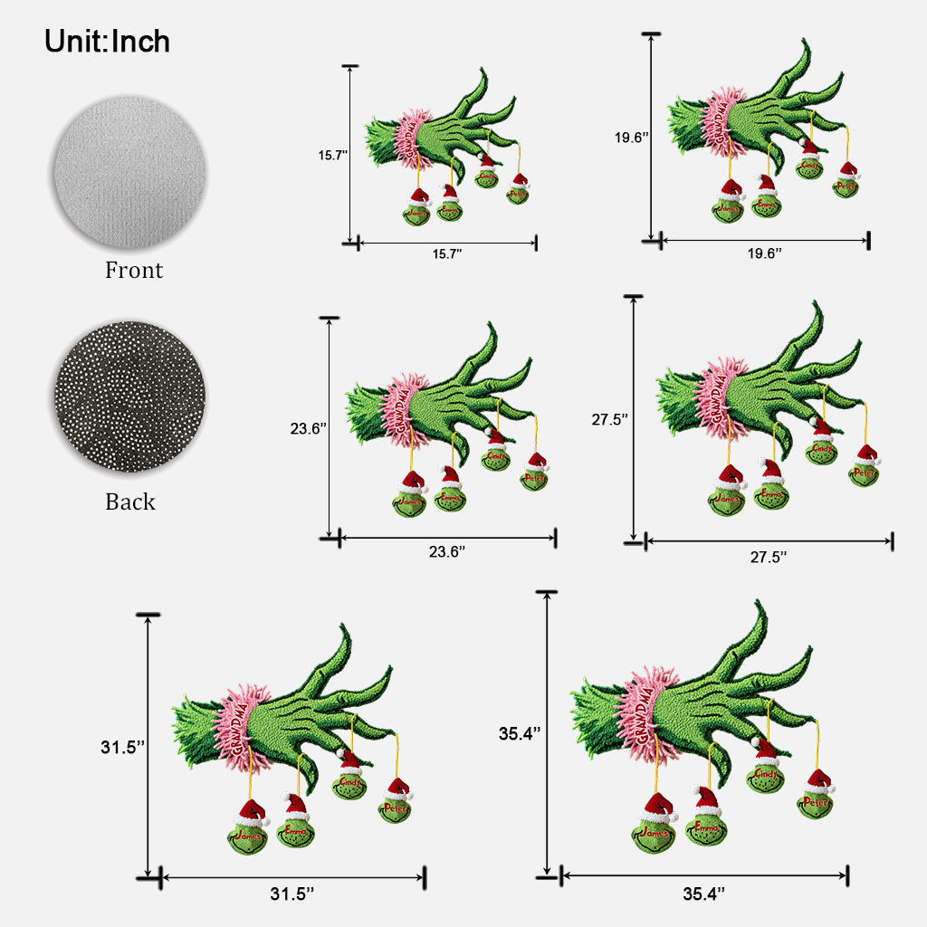 Family Christmas - Personalized Stole Christmas Shaped Doormat/ Rug