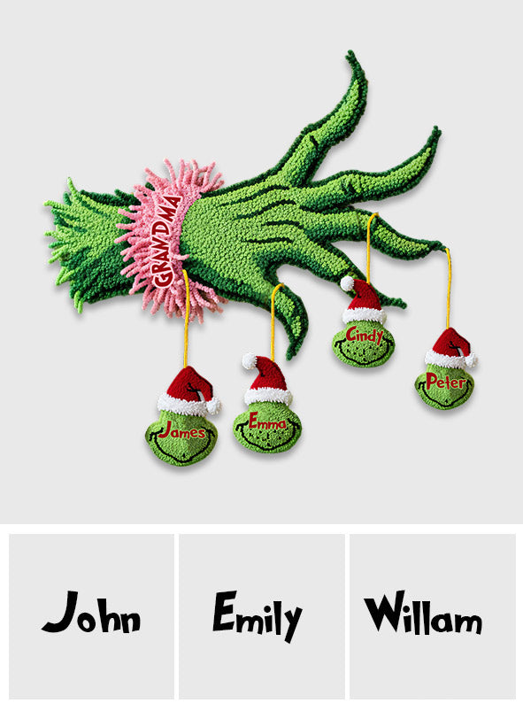 Family Christmas - Personalized Stole Christmas Shaped Doormat/ Rug