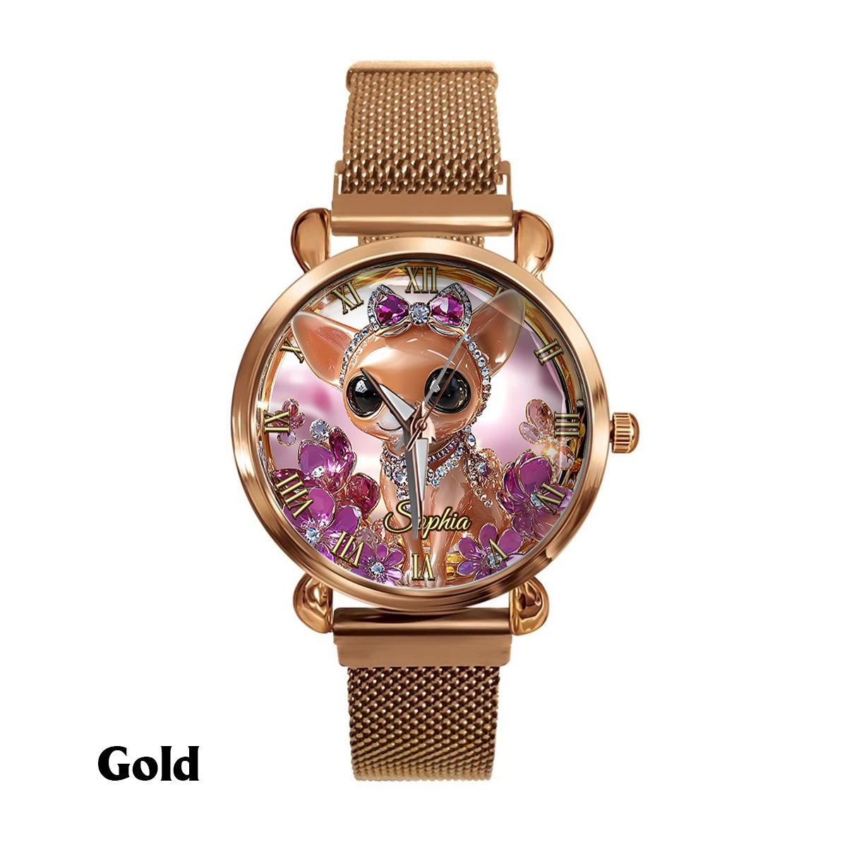 Love My Chihuahua - Personalized Dog Women Hand Watch