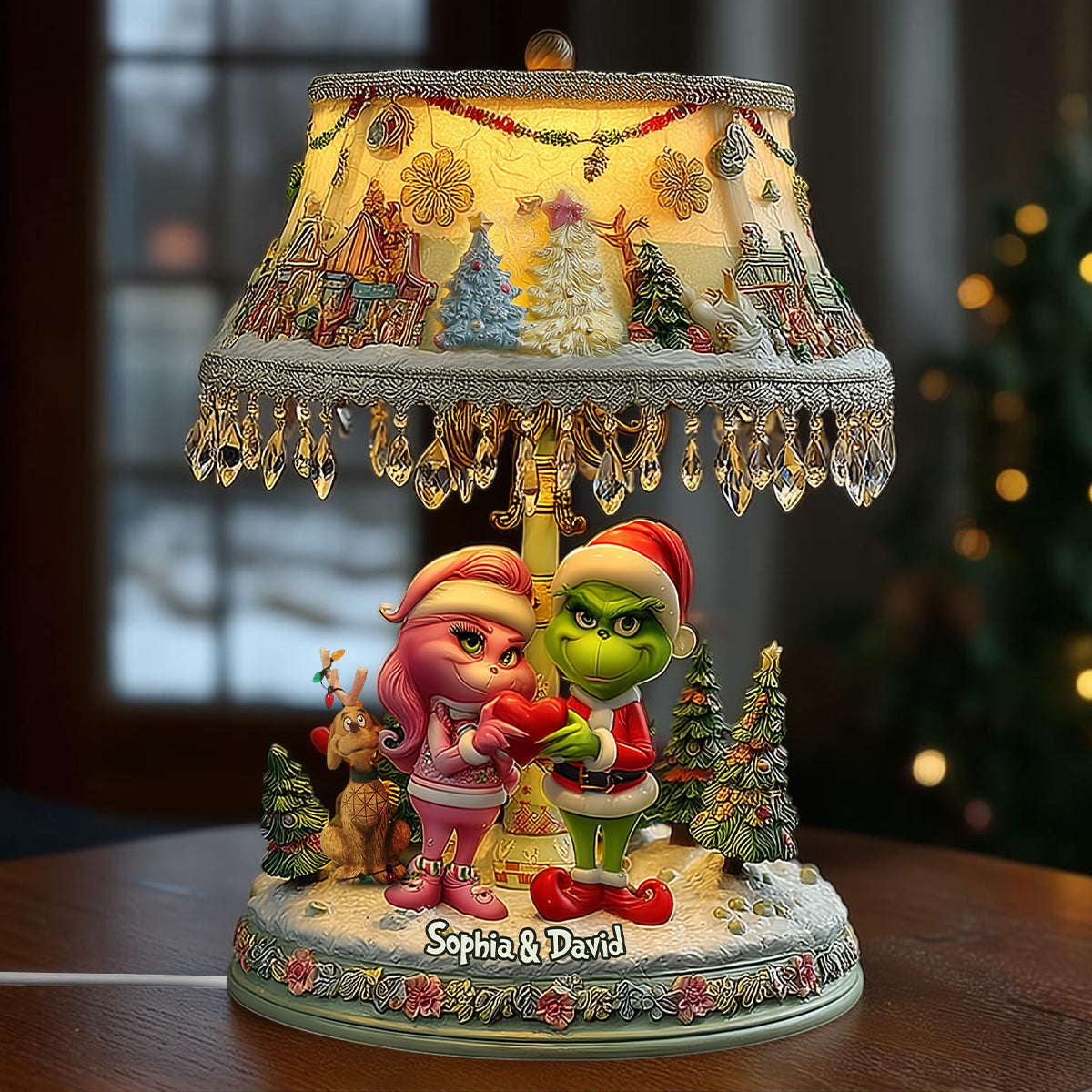 Toi et moi, on gère ! - Veilleuse LED personnalisée en acrylique en forme d'étole de Noël