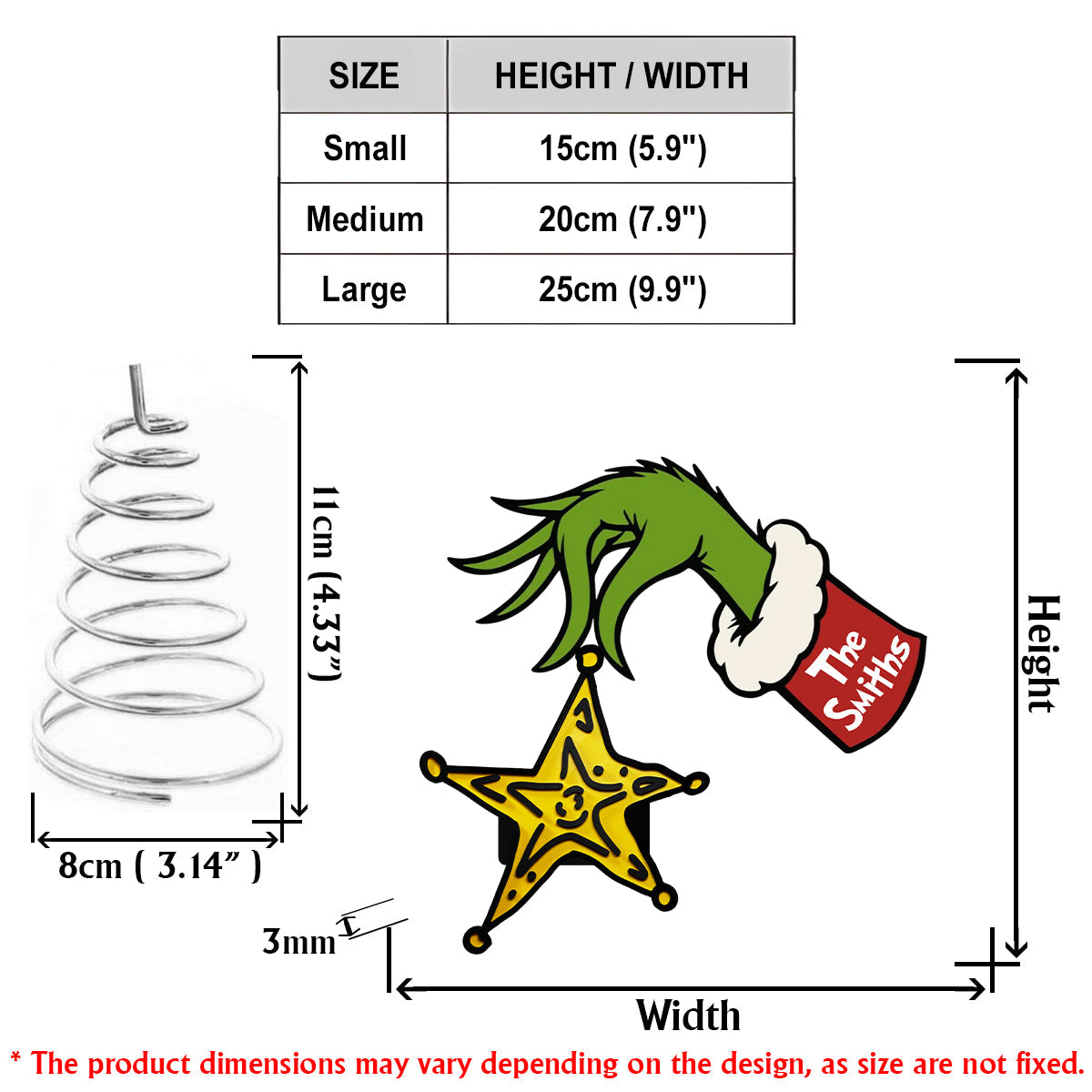 Naughty Green Mischief Stole The Yellow Star - Personalized Stole Christmas LED Light Tree Topper