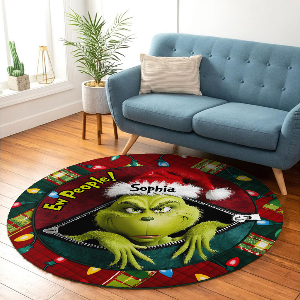 Ew People - Tapis rond de Noël personnalisé avec étole