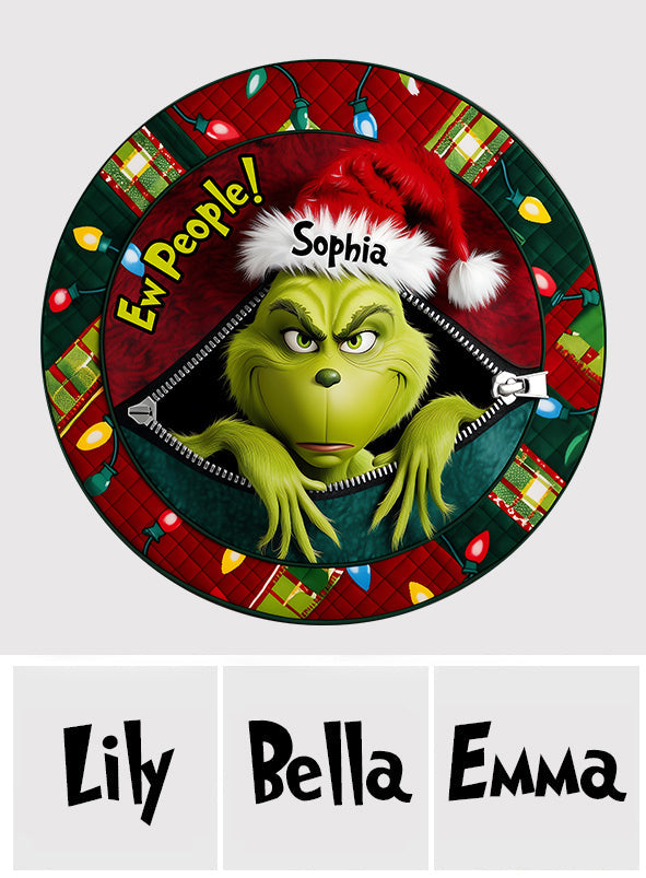 Ew People - Tapis rond de Noël personnalisé avec étole