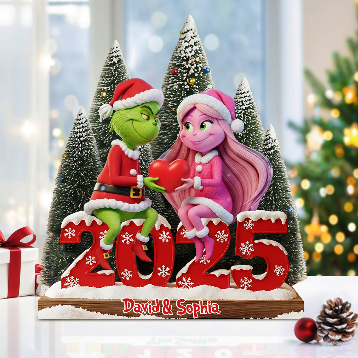 Joyeux Noël - Étole de Noël personnalisée sur plaque acrylique en forme personnalisée
