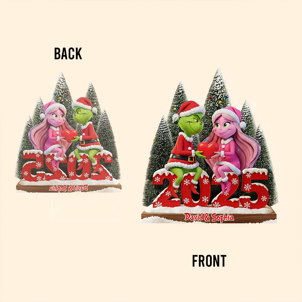 Joyeux Noël - Étole de Noël personnalisée sur plaque acrylique en forme personnalisée