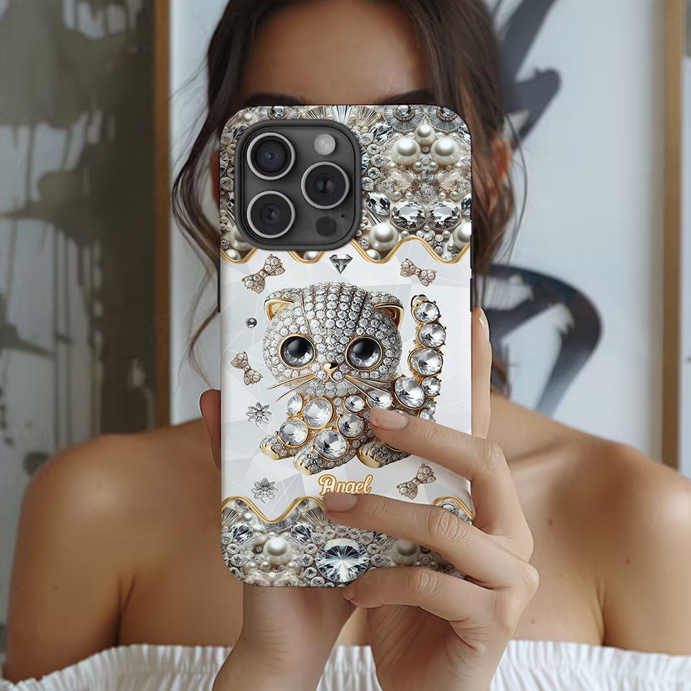Coque de téléphone personnalisée avec motif chat Scottish Fold - J'adore le Scottish Fold