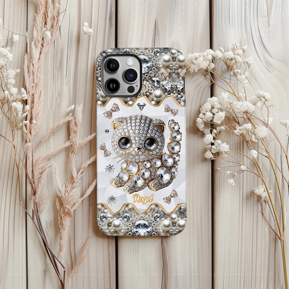 Coque de téléphone personnalisée avec motif chat Scottish Fold - J'adore le Scottish Fold