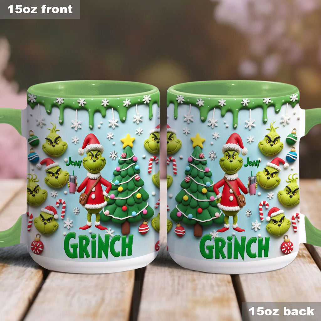 Joyeux Grinchmas - Mug personnalisé avec étole de Noël