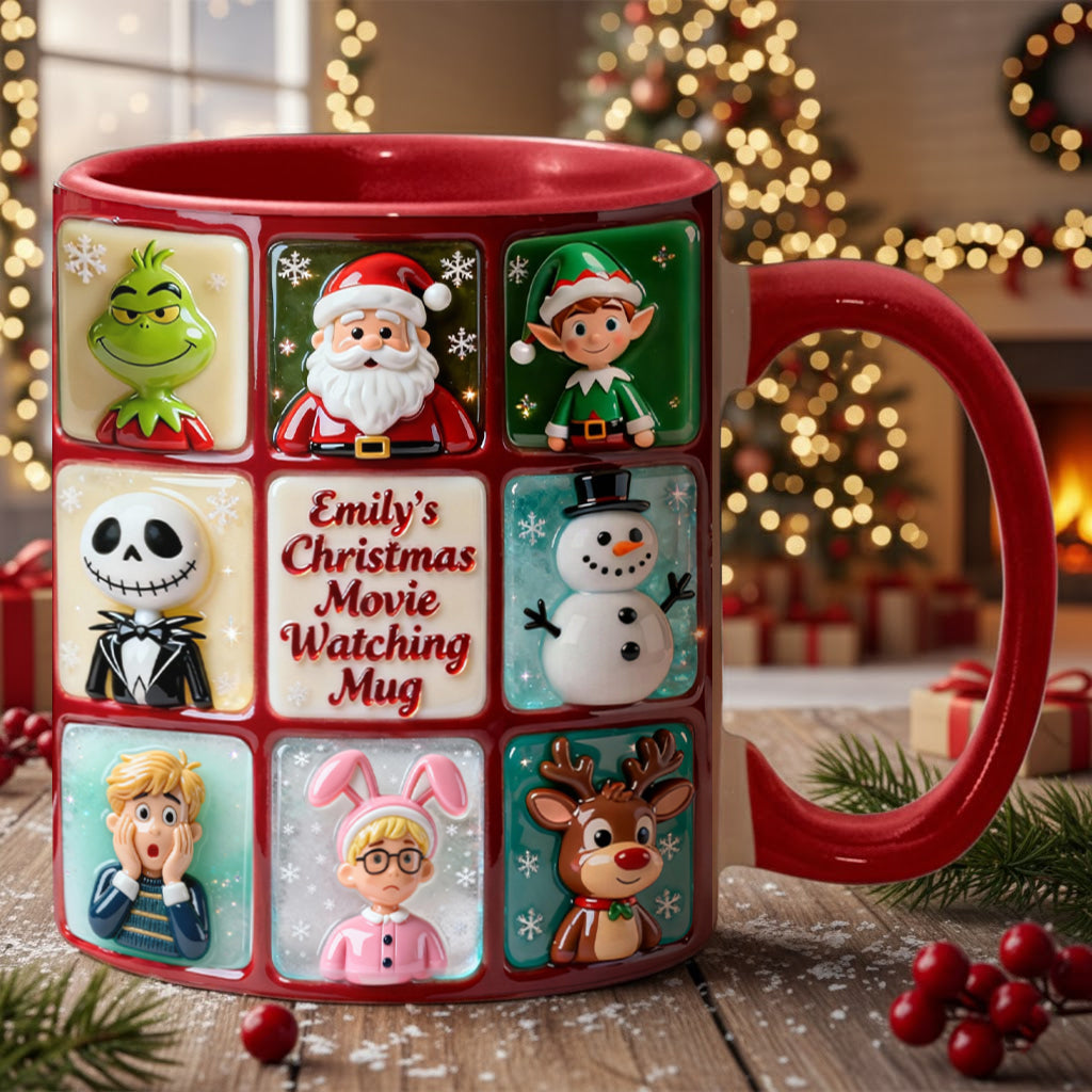 Mug personnalisé pour regarder des films de Noël