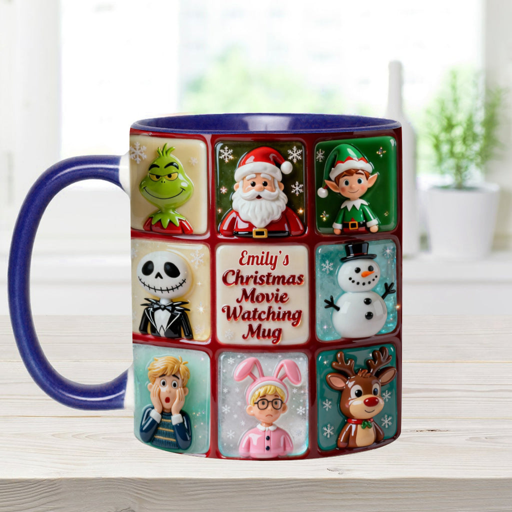 Mug personnalisé pour regarder des films de Noël