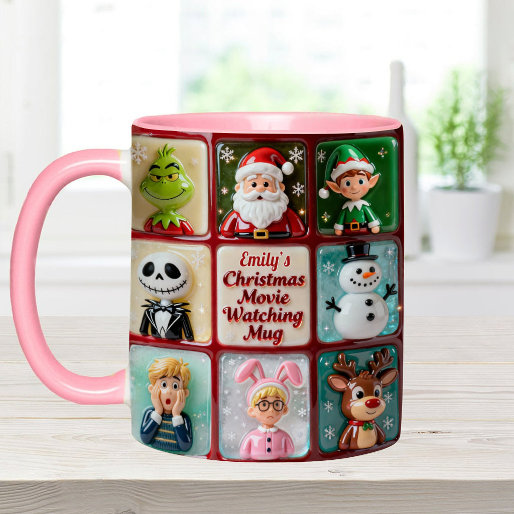 Mug personnalisé pour regarder des films de Noël