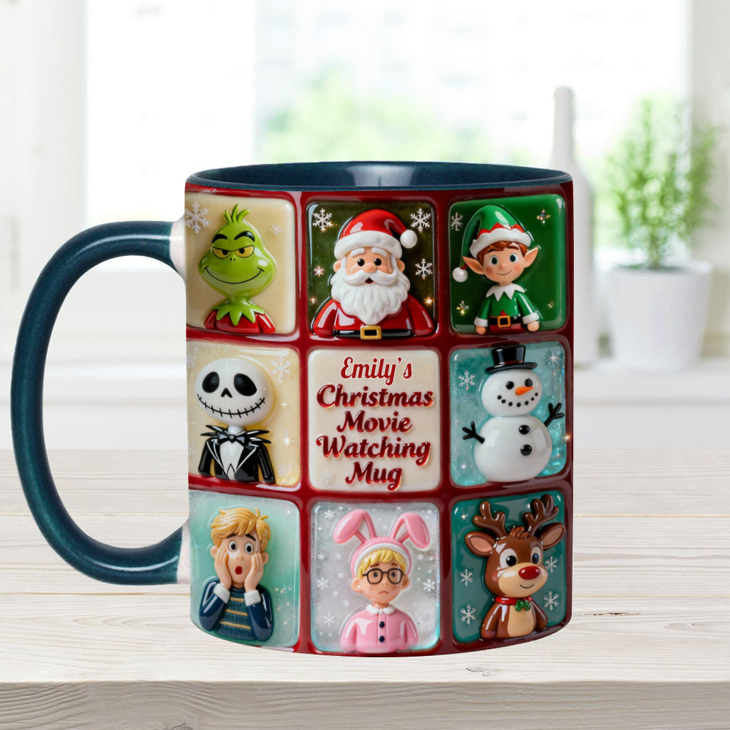 Mug personnalisé pour regarder des films de Noël