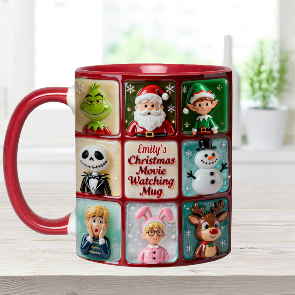 Mug personnalisé pour regarder des films de Noël