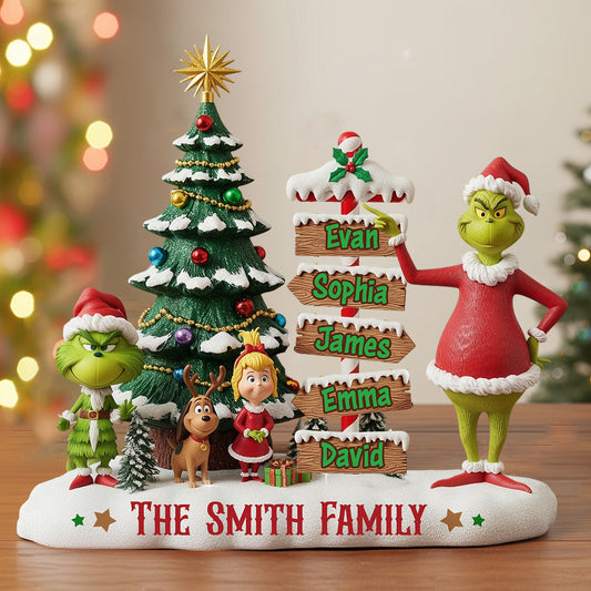 Happy Family - Personalized Stole Christmas Custom Shaped Acrylic Plaque