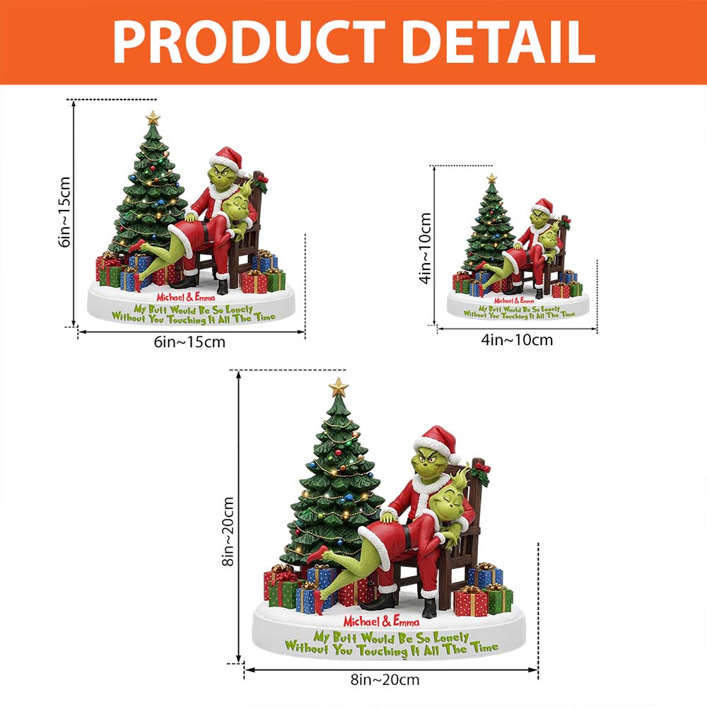 Mes fesses seraient si seules sans tes caresses constantes - Plaque acrylique personnalisée « Étole de Noël » en forme de cœur