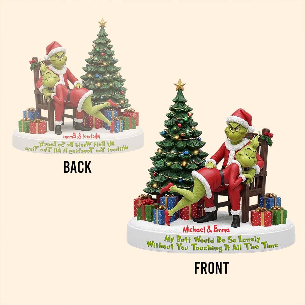 Mes fesses seraient si seules sans tes caresses constantes - Plaque acrylique personnalisée « Étole de Noël » en forme de cœur