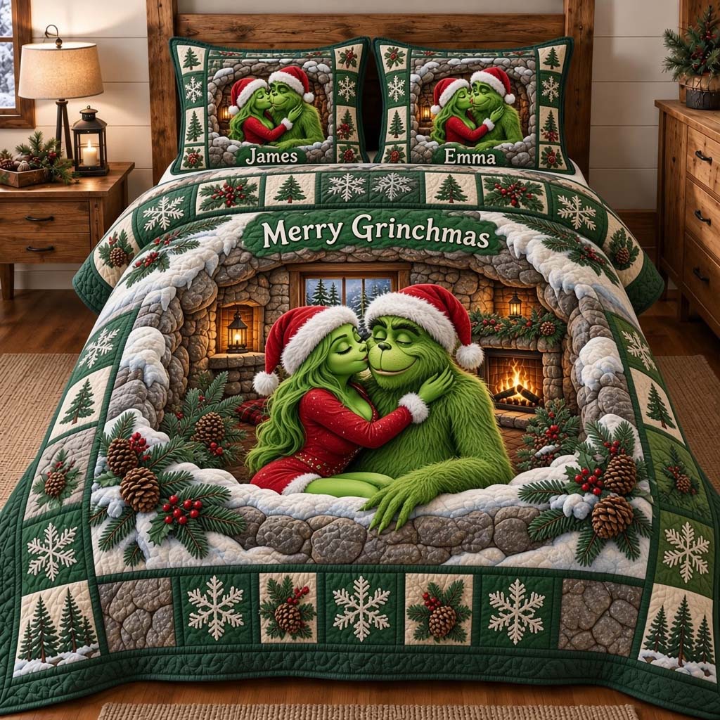 You & Me We Got This - Personalized Stole Christmas Quilt Set