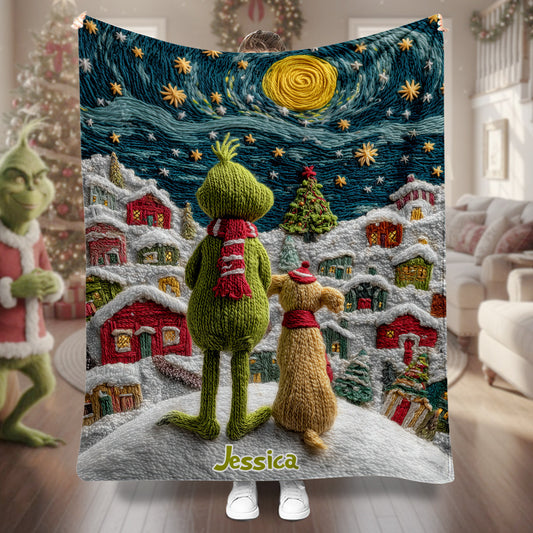 Merry Greenmas - Personalized Stole Christmas Blanket