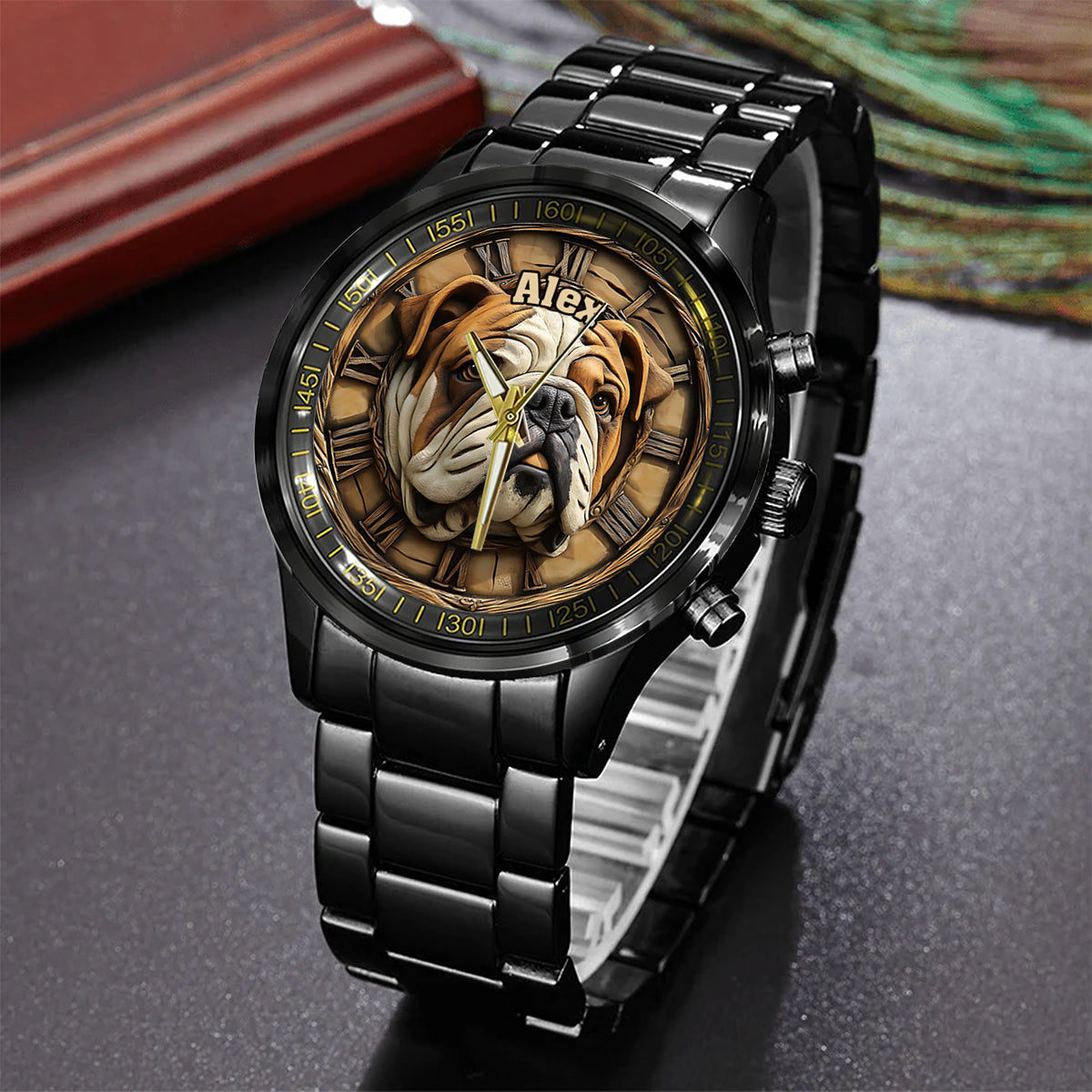 Montre-bracelet personnalisée pour chien Brave Bulldog