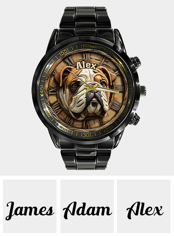 Montre-bracelet personnalisée pour chien Brave Bulldog