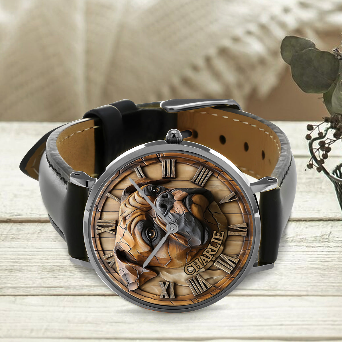 Brave Boxer - Personalized Dog Hand Watch