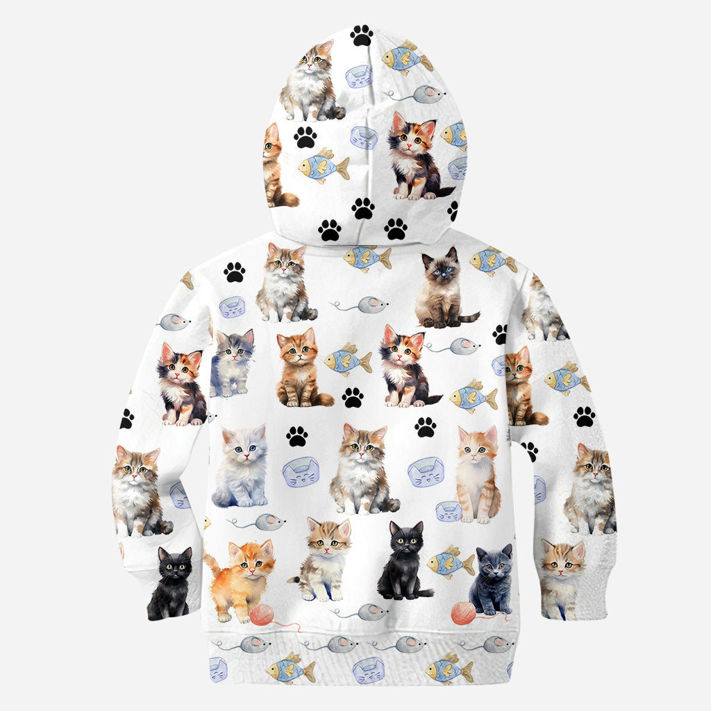 La vie est plus belle avec des chats - T-shirt personnalisé avec un motif chat.