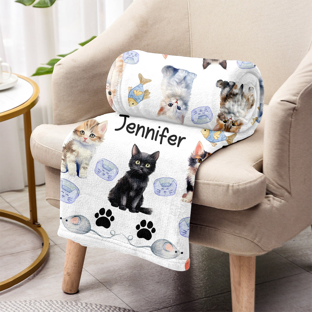 La vie est plus belle avec des chats - Couverture personnalisée pour chat