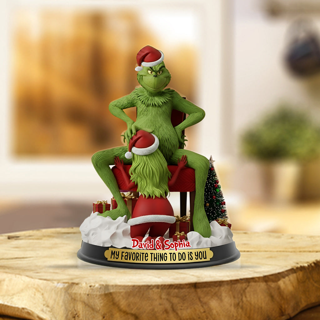 Couple de monstres amusants - Plaque acrylique personnalisée pour couple - Forme personnalisée