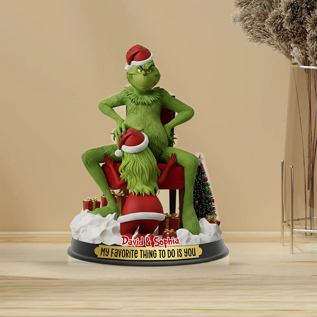 Couple de monstres amusants - Plaque acrylique personnalisée pour couple - Forme personnalisée