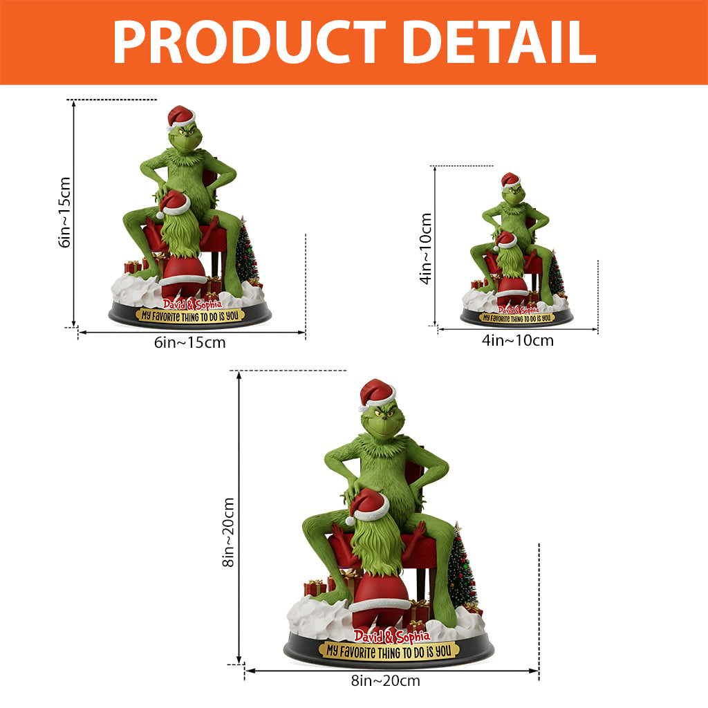 Couple de monstres amusants - Plaque acrylique personnalisée pour couple - Forme personnalisée