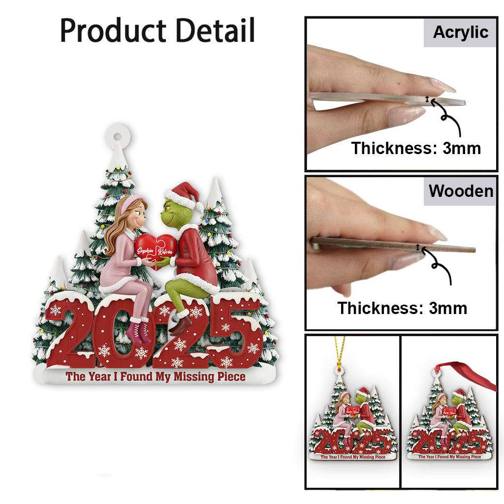 The Year I Found You - Personalized Stole Christmas Ornament