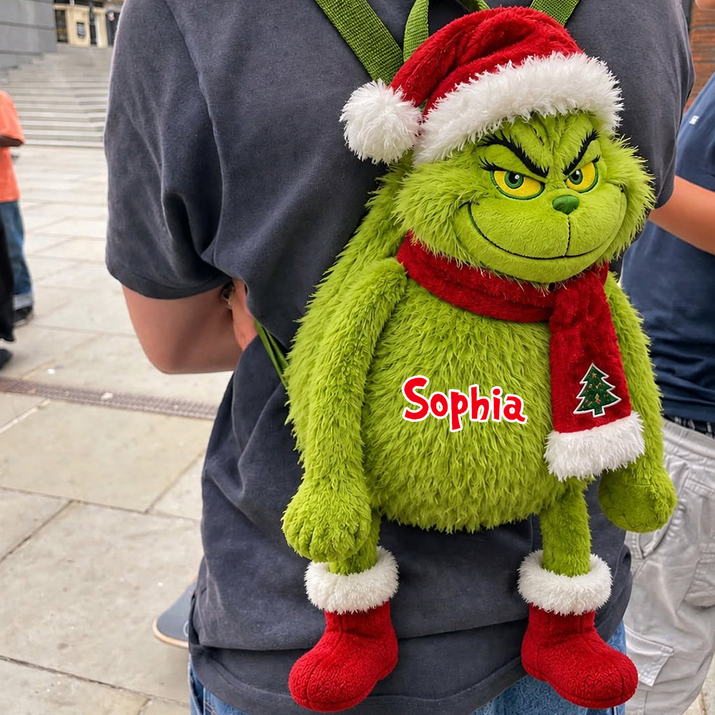Funny Christmas - Personalized Stole Christmas Plush Backpack