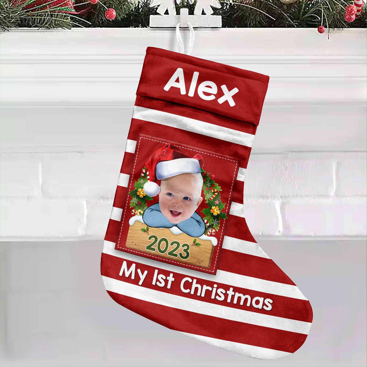 Mon premier Noël - Chaussettes de Noël personnalisées pour toute la famille