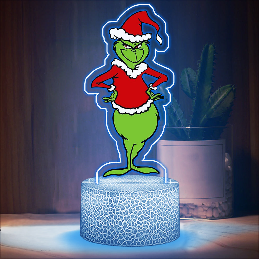 Naughty Who Me - Plaque lumineuse en forme de Noël