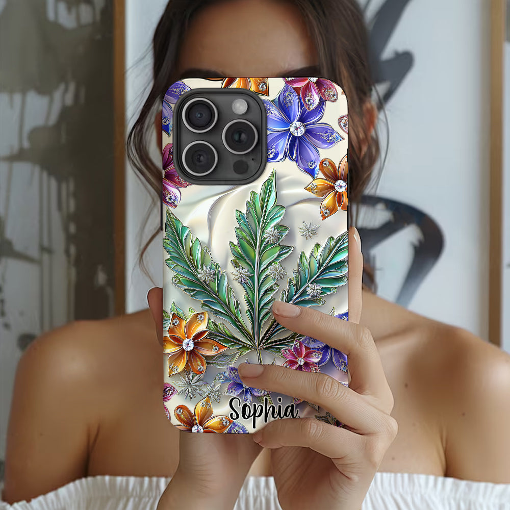 Belle feuille - Coque de téléphone personnalisée avec motif cannabis