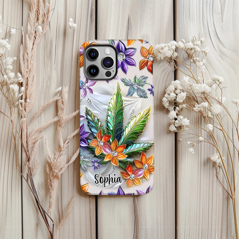 Belle feuille - Coque de téléphone personnalisée avec motif cannabis