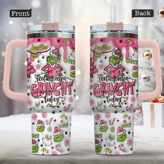 Any Name - Personalized Stole Christmas Tumbler With Handle