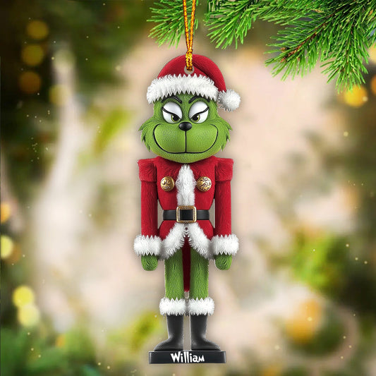 Grinchy Cracker - Personalized Stole Christmas Ornament