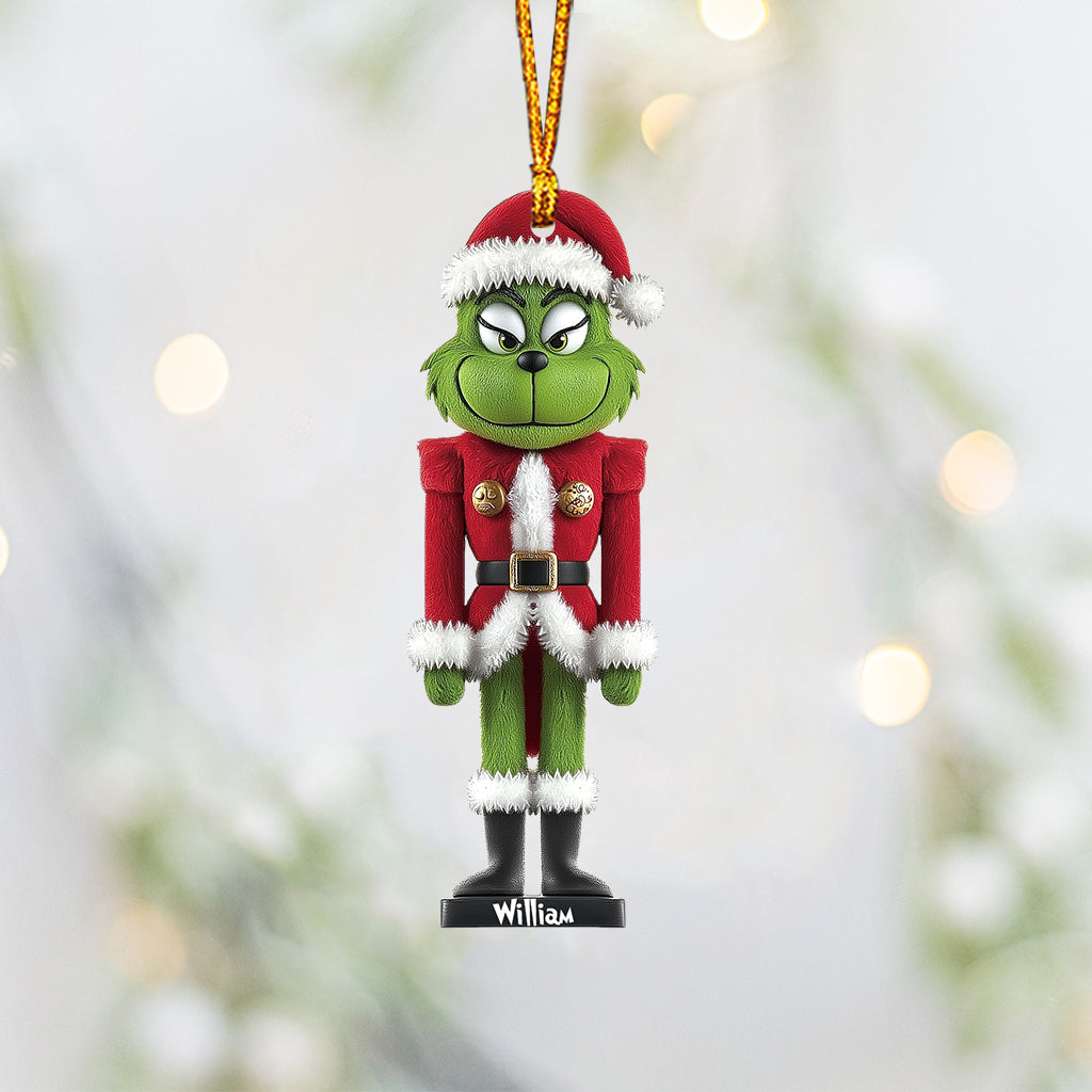 Grinchy Cracker - Ornement de Noël personnalisé en forme d'étole