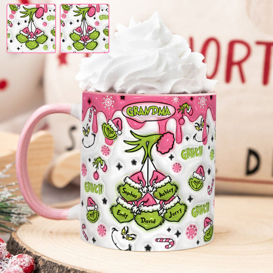 Maman/Mamie Verte... - Mug de Noël personnalisé avec étole