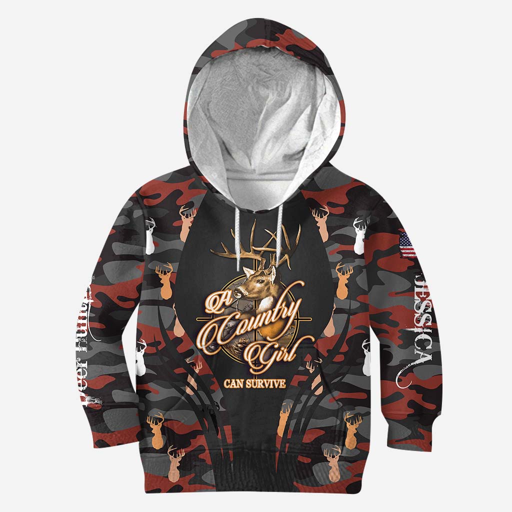 Fille de la campagne - Sweat à capuche et legging de chasse personnalisés