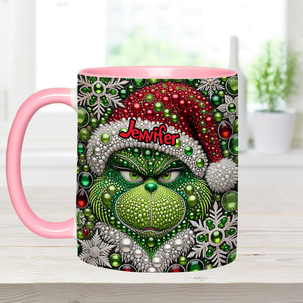 Joyeux Grinchmas - Mug personnalisé avec étole de Noël