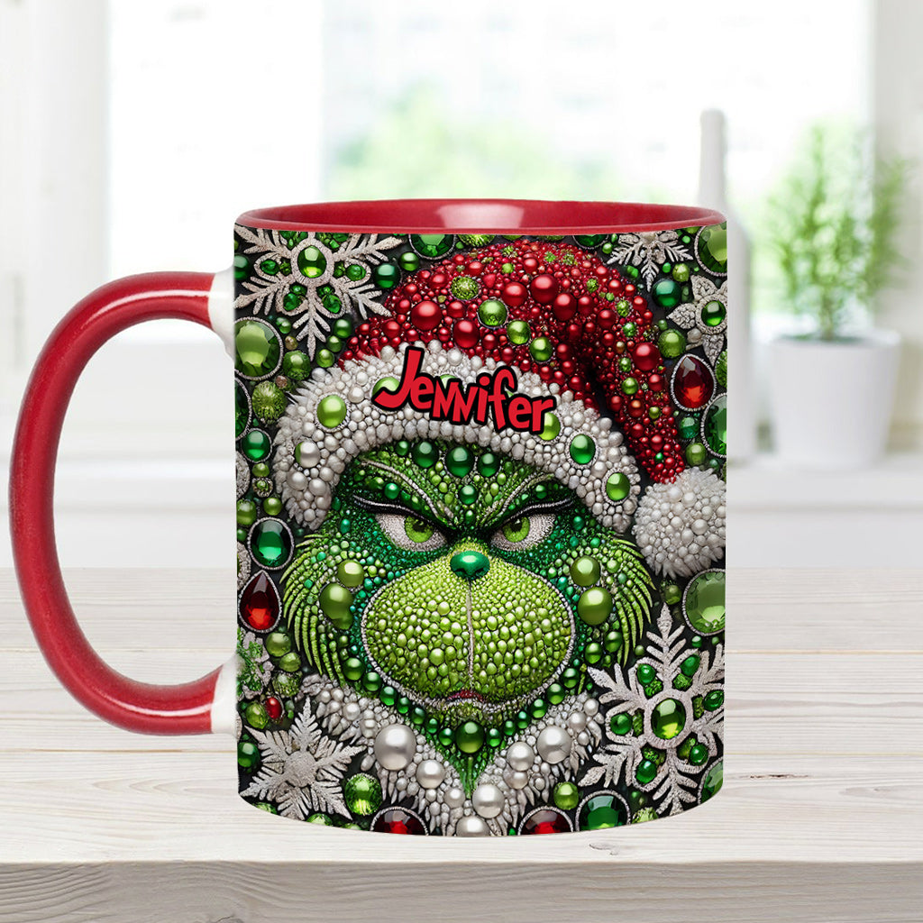 Joyeux Grinchmas - Mug personnalisé avec étole de Noël