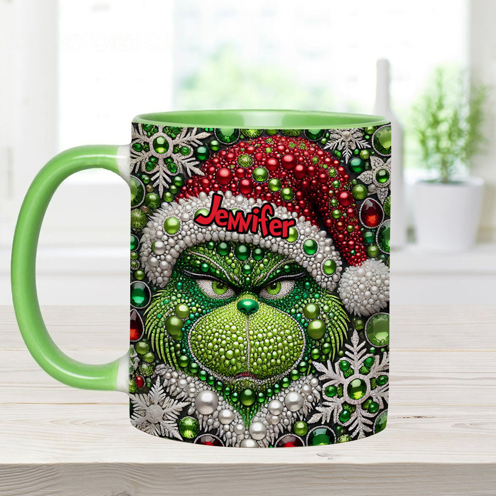 Joyeux Grinchmas - Mug personnalisé avec étole de Noël