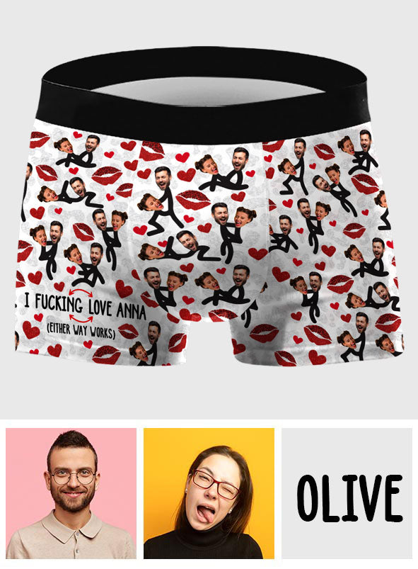 Mon activité préférée : créer des boxers personnalisés pour couples d’hommes.