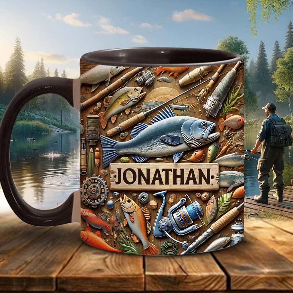 Mug personnalisé sur le thème de la pêche