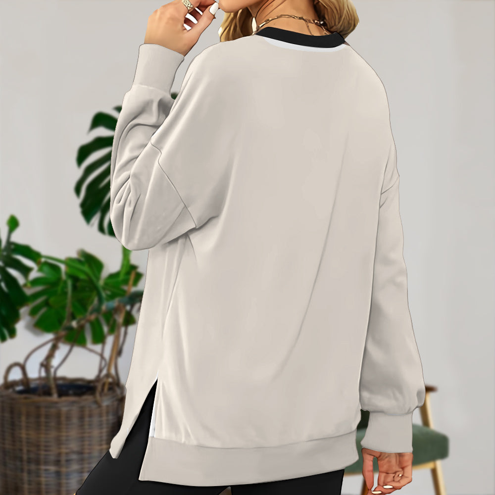 Joyeux Grinchmas - Sweat-shirt à ourlet fendu et étole de Noël personnalisée